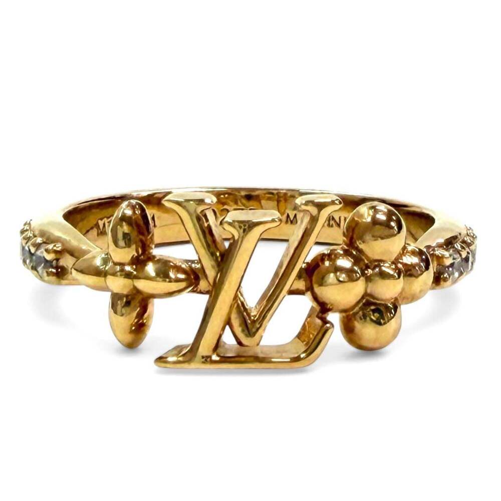 LOUIS VUITTON Gold Monogram Ring - Picture 1 of 10
